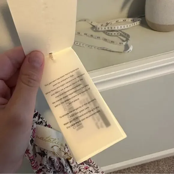 NWT Natalie Martin White Pink Floral Short Sleeve Blouse Top XS Oversized